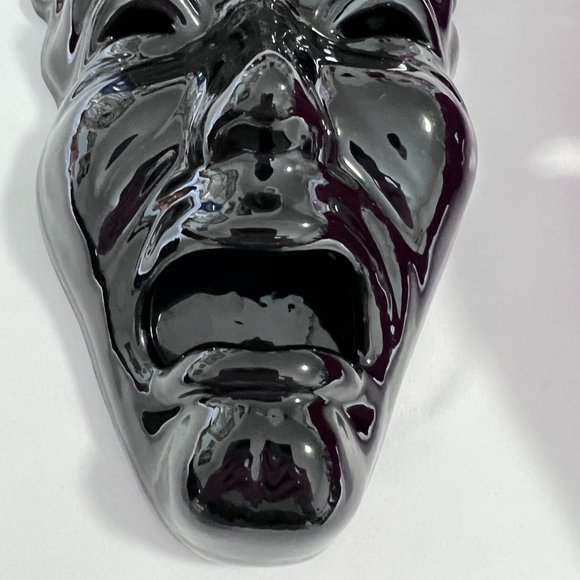 Vintage 80's Smile Now Cry Later Decorative Porcelain Masks Comedy Tragedy Drama - Picture 9 of 11